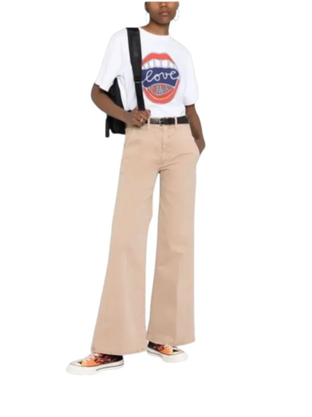 Mother the Roller Prep Pants Womens 28 Khaki Tan Killing Time High Rise Wide Leg